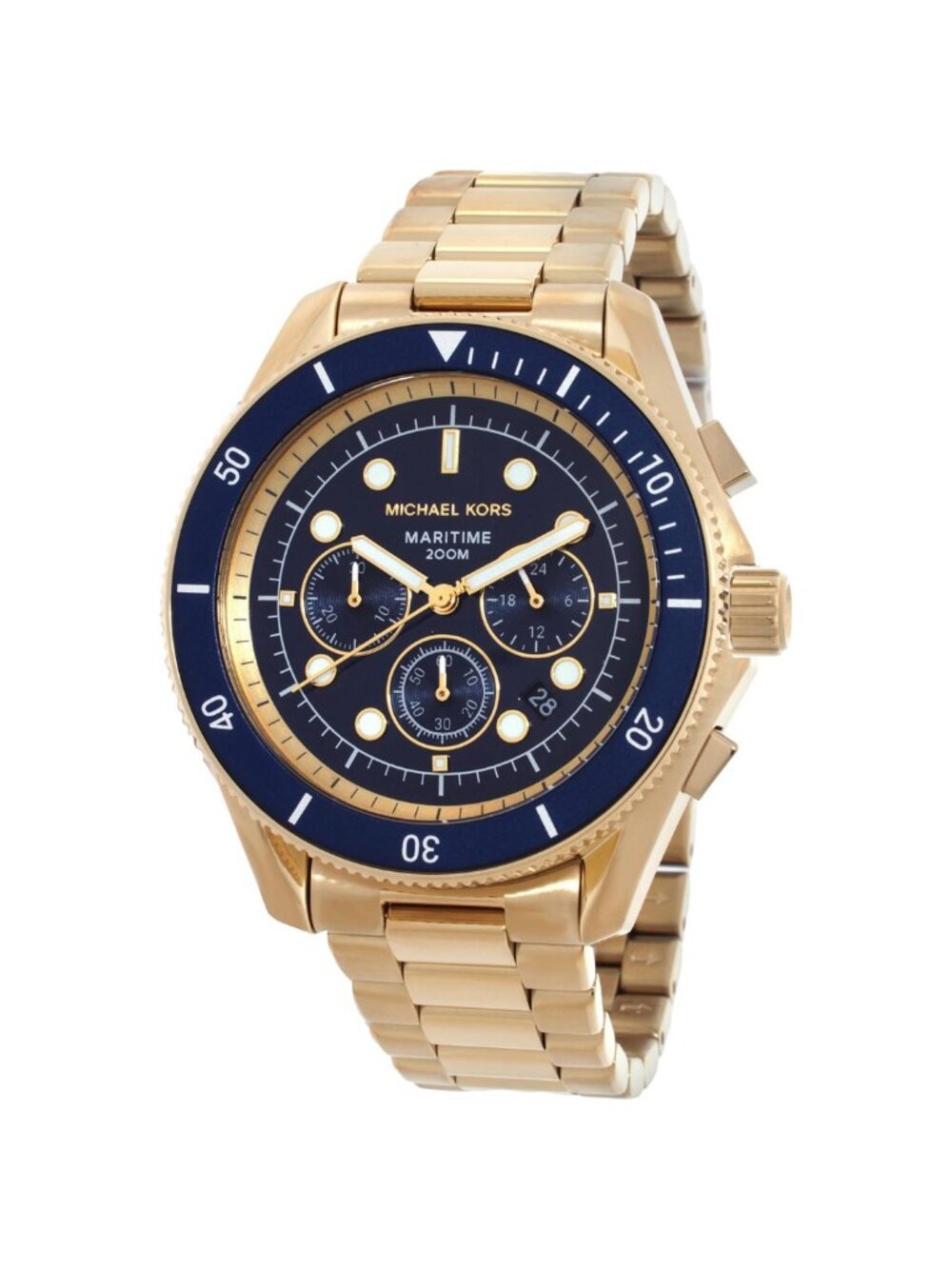 NWT Michael Kors Maritime Chronograph Quartz Blue Dial Men's Watch